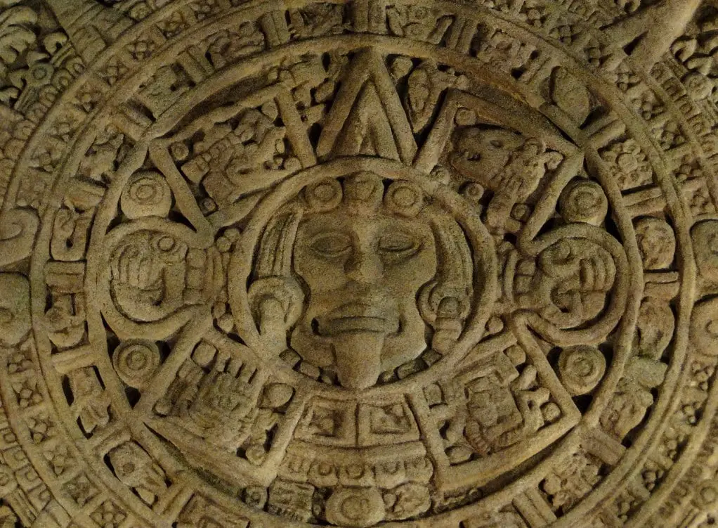 mandala, calendario azteca en el Museo de América, Madrid