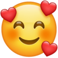 Cara sonriente con corazones-emoji