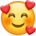 Cara sonriente con corazones-emoji