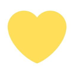 Emojis de corazón, corazón amarillo