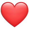 Emoji-corazón rojo