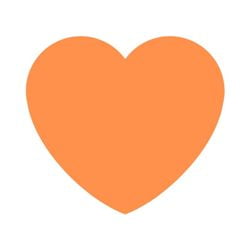 Emojis de corazón, corazón naranja