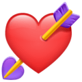 Emoji-corazón con flecha
